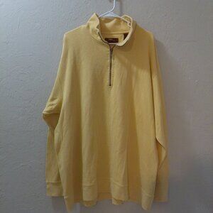 Bob Timberlake Yellow 1/4 Zip Cotton Pullover – Men’s XL